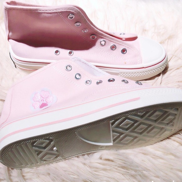 🌸WMNS PINK LOLITA CHUCK STYLE SNKRS FLOWER CHARMS NEW (8)🌸 - Picture 5 of 10